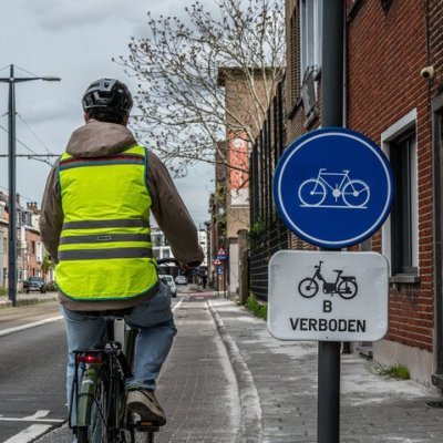 fietser op een fietspad